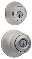 Kwikset 690P15CP6ALRCSK6 Knob Lockset, Keyed Key, 3 Grade, Satin Nickel