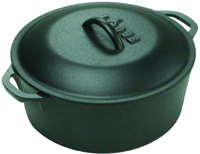 Lodge L8DOL3 Dutch Oven, 5 qt Capacity, Iron, Black