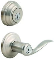 Kwikset Signature Series 991TNL-15 Combination Lockset, 2 Grade, Zinc, Satin