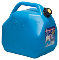  Gas/Diesel Jerry Can, 5.3 gal Capacity, Polyethylene, Blue