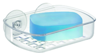 iDESIGN 19600 Suction Soap Cradle, Plastic, Clear