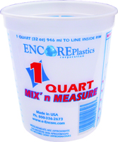 ENCORE Plastics 300343 Disposable Paint Container, 1 qt Capacity, Plastic