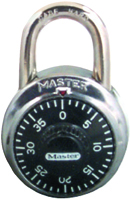 Master Lock 1500T Combination Dial Padlock, 1-7/8 in W Body, 3/4 in H