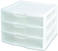 STERILITE ORGANIZER 3 DRA WH WID