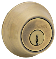 Kwikset 6605CPRACALRCSK6 Deadbolt, Alike Key, 1-Cylinder, Steel, Antique