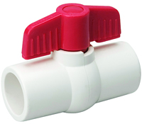 B & K 107-124HN Ball Valve, 3/4 in Compression, 2 Ports/Ways, CPVC