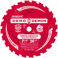 Diablo D0724DA Circular Saw Blade, 7-1/4 in Dia, Carbide Cutting Edge, 5/8