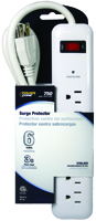 PowerZone Surge Protector, 6-Outlet, White