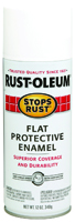 RUST-OLEUM STOPS RUST 7790830 Fast Dry Protective Enamel Spray Paint, Flat,