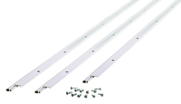 M-D 01958 Jamb Weatherstrip Kit, 84 in L, 5/8 in W, Aluminum/Vinyl, White