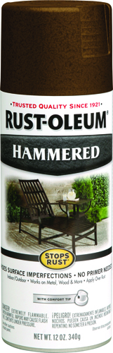 RUST-OLEUM STOPS RUST 210880 Fast Dry Spray Paint, Hammered, Brown, 12 oz