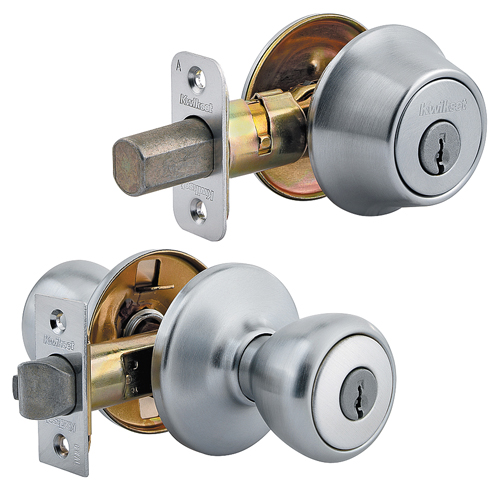 Kwikset 690T26DCP6ALRCSK6 Knob Lockset, Keyed Key, 3 Grade, Satin Chrome