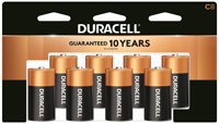 Duracell MN14R8DWZ17 Alkaline Battery, C, Manganese Dioxide, 1.5 V