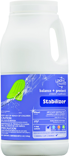 AquaChem 05503AQU Stabilizer Pool Chemical, 3 lb Jug