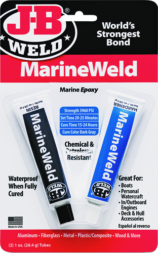 J-B WELD 8272 2-Part Cold Weld Epoxy, Dark Gray, 2 oz Tube