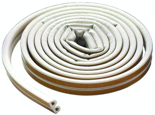 M-D 63628 Weatherstrip Tape, 17 ft L, 11/32 in W, EPDM, White