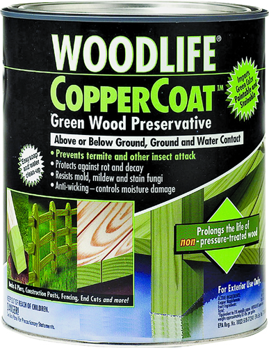 Wolman WoodLife CopperCoat 1904A Wood Preservative, Green, 1 qt Can