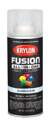 Krylon K02444007 Spray Paint, Gloss, Clear, 12 oz Can