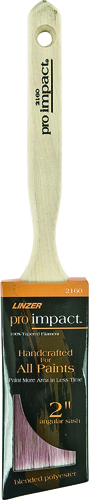 Linzer WC 2160-2 Paint Brush, 2-1/2 in L Bristle, Sash Handle, Stainless