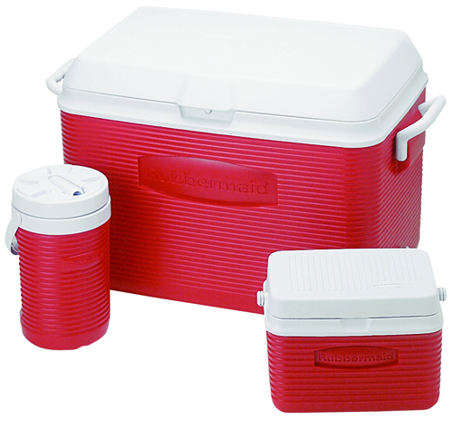 Rubbermaid 1946229 Cooler Combo, 48 qt Cooler, Modern Red