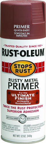 RUST-OLEUM STOPS RUST 7769830 Primer Spray, Flat/Matte, Rusty Metal, 12 oz