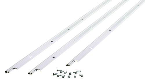 M-D 01958 Jamb Weatherstrip Kit, 84 in L, 5/8 in W, Aluminum/Vinyl, White