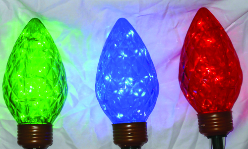 Santas Forest Path Markers, Multi Color, Led, Giant C9