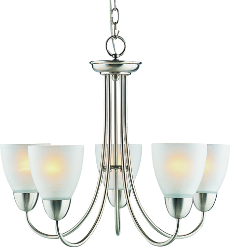 Boston Harbor Dimmable Chandelier, (5) 60/13 W Medium A19/Cfl Lamp, Chain