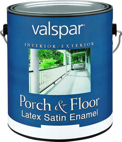 Valspar 1534 Multi-Purpose Latex Porch and Floor Paint, Dark Gray, Satin, 1