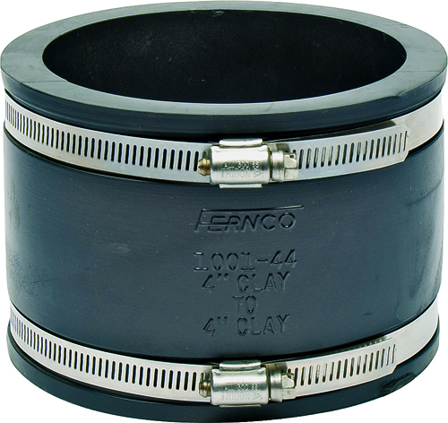 Fernco P1001-44 Pipe Stock Coupling, 4 x 4 in, 4.097 in L