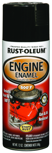 RUST-OLEUM AUTOMOTIVE 248932 Engine Enamel Spray Paint, Black, 12 oz Aerosol