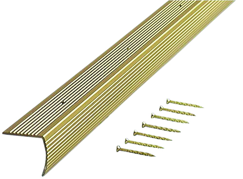 M-D 79103 Stair Edging, 73.63 in L, 1.28 in W, Aluminum