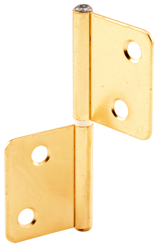 Prime-Line N 7025 Bi-Fold, Non-Mortise Door Hinge, Steel, Brass