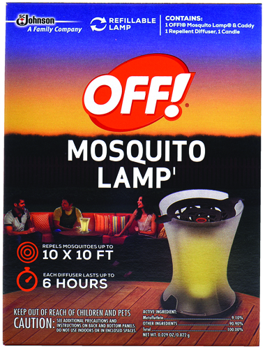 SC Johnson 76087 Mosquito Repellent Lamp, Liquid, 100 sq-ft