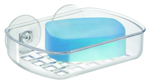 iDESIGN 19600 Suction Soap Cradle, Plastic, Clear