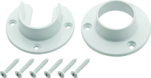 National Hardware V8600 Series S822-083 Closet Flange Set, Zinc, White, 1