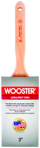 WOOSTER 4175-3 Paint Brush, 3-3/16 in L Bristle, Flat Sash Handle, Stainless