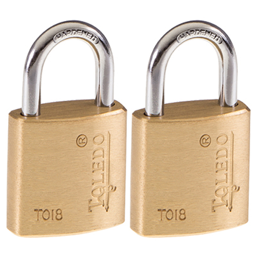 TOLEDO 18MM BRASS KEYALIKE PADLO