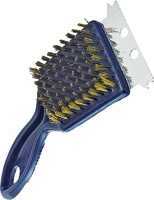 Omaha Grill Brush With Scraper, 2-3/8 In H X 2-3/4 In W Brush Head