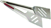 GrillPro 40240 Turner/Tong Combination, 16 in L, Stainless Steel, Silver