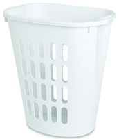 STERILITE OVAL HAMPER WHITE