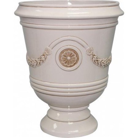 15.5 X 15 PORTER URN-IVORY GLAZE