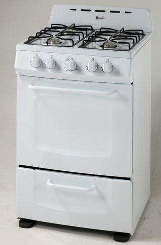 AVANTI 24" FREESTANDING GAS RANGE WHITE