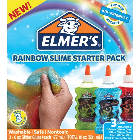 ELMER 3PK RAINBOW GLITTER GLUE