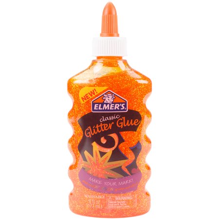 ELMER GLITTER GLUE ORANGE 6OZ