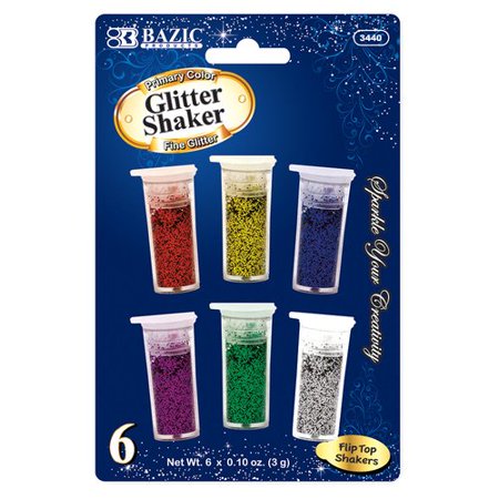 BAZIC 6 GLITTER SHAKER 0.10OZ