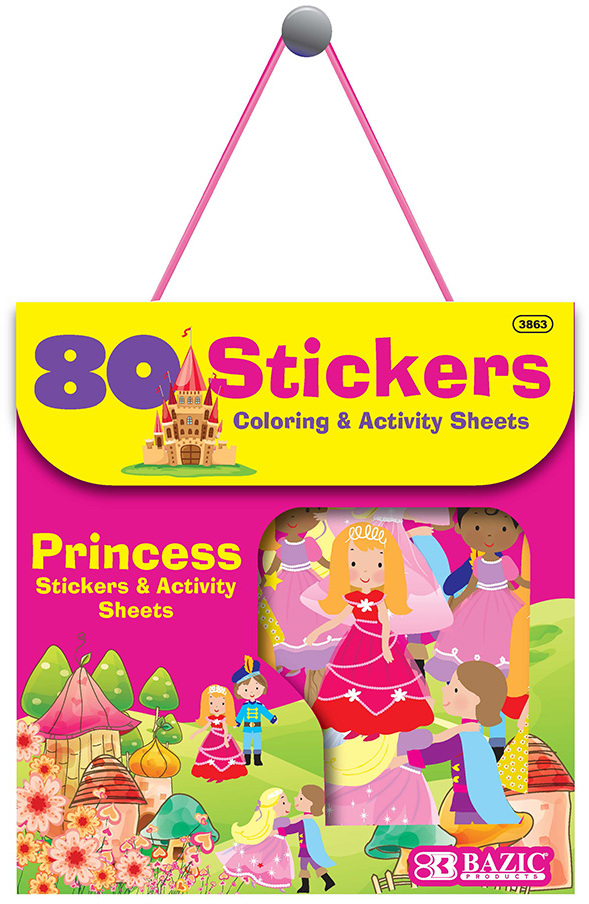 BAZIC PRINCESS ASST STICKERS 80P