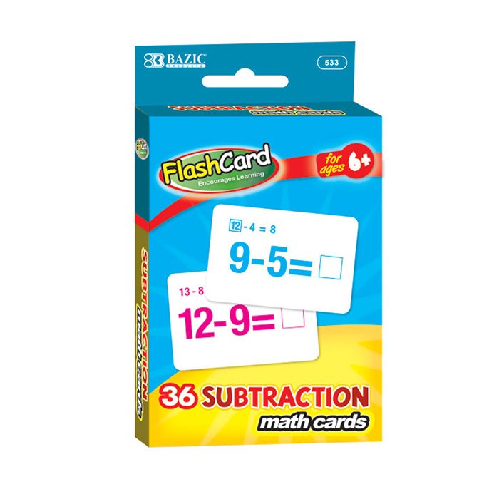 BAZIC SUBTRACTION FLASH CARDS