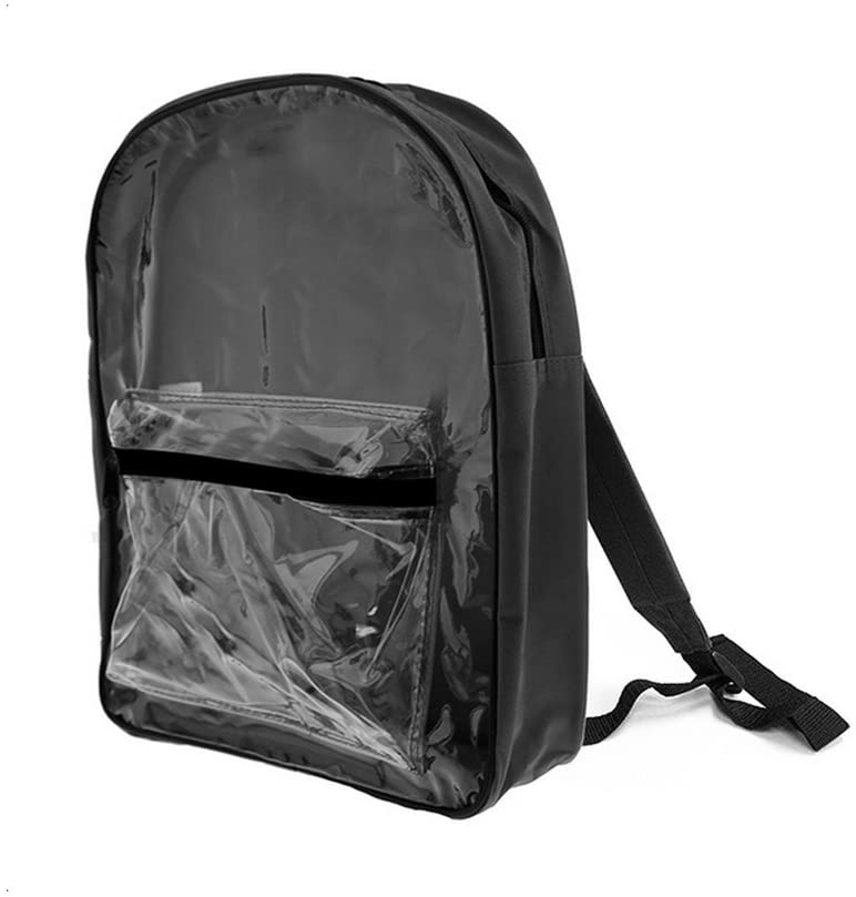 BAZIC 15" BLACK/CLEAR BACKPACK