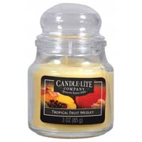 CANDLE-LITE Candle, Tropical Fruit Fragrance, 3 oz